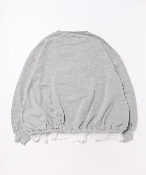 repipi armario(レピピ アルマリオ)の「【ニコラコラボ】レースルーズチュニックスウェット(Tシャツ/カットソー・キッズ・アイボリー/ブラック/グレー・LARGE/MEDIUM/SMALL)」の20枚目の写真