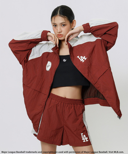 BACK TO THE FIELD（バック トゥー ザ フィールド）の「【MLB】ナイロントラックセットアップ（パーカー・レディース・ブラック/ブラウン/レッド・FREE）」の8枚目の写真