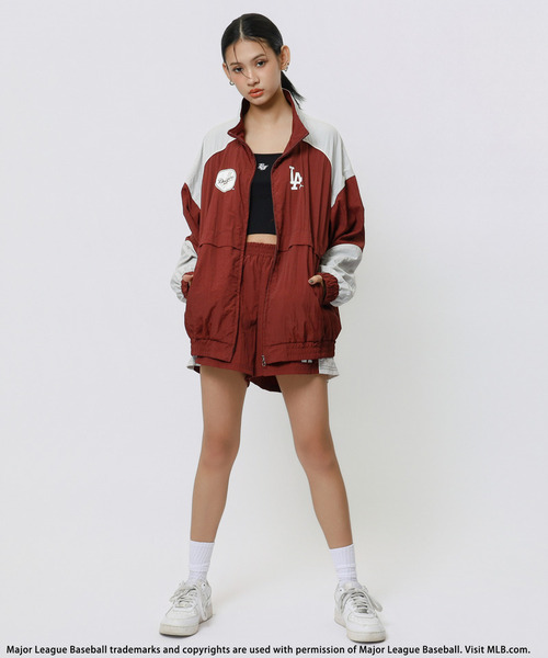 BACK TO THE FIELD（バック トゥー ザ フィールド）の「【MLB】ナイロントラックセットアップ（パーカー・レディース・ブラック/ブラウン/レッド・FREE）」の9枚目の写真