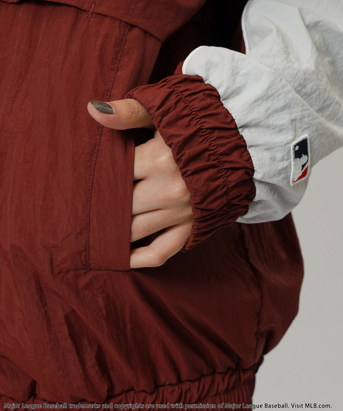 BACK TO THE FIELD（バック トゥー ザ フィールド）の「【MLB】ナイロントラックセットアップ（パーカー・レディース・ブラック/ブラウン/レッド・FREE）」の17枚目の写真