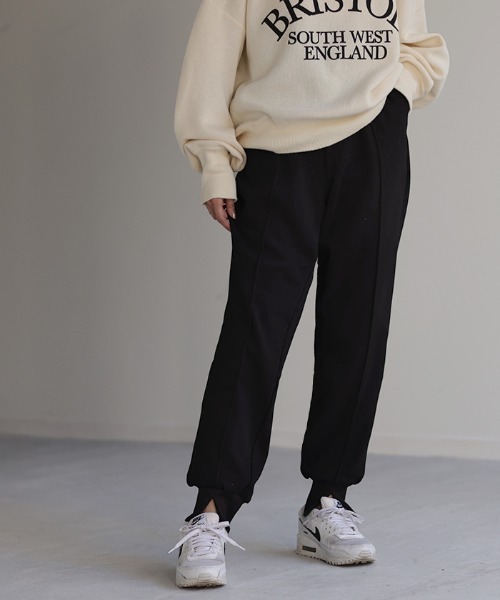 HUG.U（ハグユー）の「暖か裏ボア ジョガーパンツ（スウェットパンツ・レディース・カーキ/ブラック/グレー・M/L）」の14枚目の写真