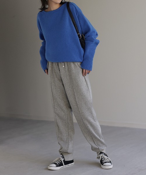 HUG.U（ハグユー）の「暖か裏ボア ジョガーパンツ（スウェットパンツ・レディース・カーキ/ブラック/グレー・M/L）」の8枚目の写真