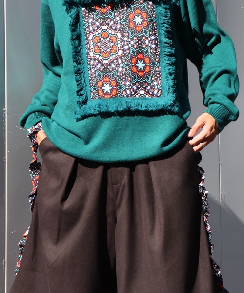 moyan ecri(モヤン エクリ)の「<moyan ecri>サイドフリルミドルパンツ SIDE FRILL MIDDLE PANTS(その他パンツ・メンズ・ブラウン/ダークブラウン/ベージュ/ダークグレー・L/M)」の10枚目の写真