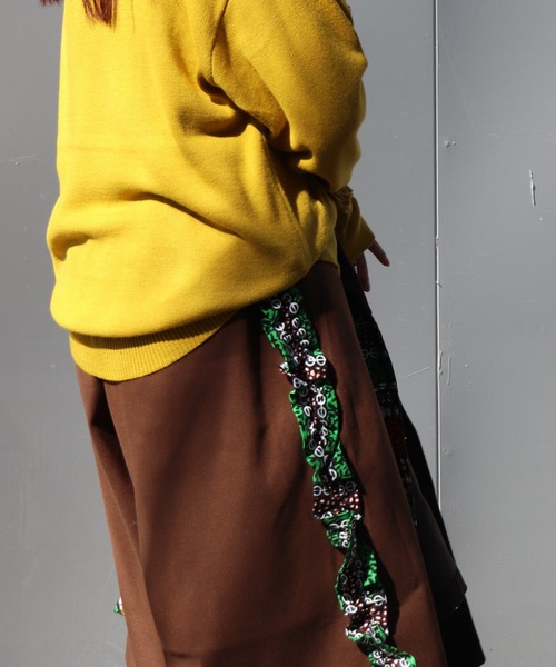 moyan ecri(モヤン エクリ)の「<moyan ecri>サイドフリルミドルパンツ SIDE FRILL MIDDLE PANTS(その他パンツ・メンズ・ブラウン/ダークブラウン/ベージュ/ダークグレー・L/M)」の16枚目の写真