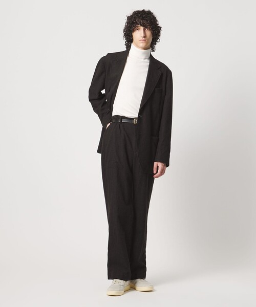 District（ディストリクト）の「＜District＞シュリンク サージ ベイカースラックス（スラックス・メンズ・ダークブラウン/ネイビー・L/S/M）」の3枚目の写真