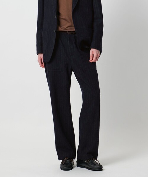 District（ディストリクト）の「＜District＞シュリンク サージ ベイカースラックス（スラックス・メンズ・ダークブラウン/ネイビー・L/S/M）」の5枚目の写真