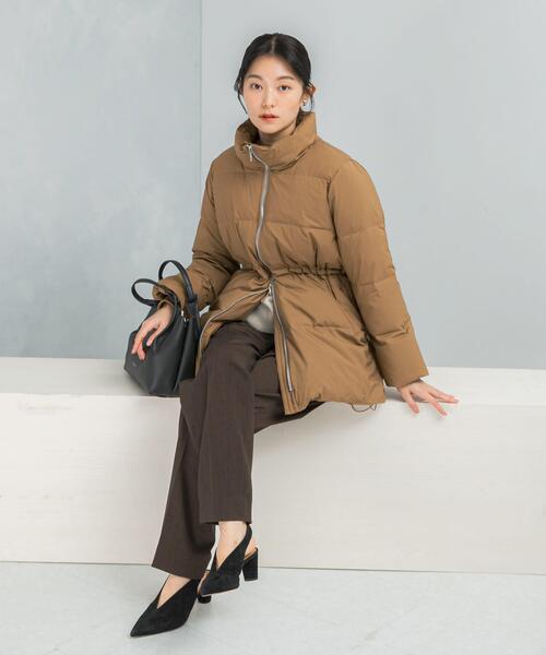 URBAN RESEARCH ROSSO WOMEN（アーバンリサーチ　ロッソ）の「LIMONTA撥水ミドルダウンコート（ダウンジャケット/コート・レディース・キャメル/ブラック・36/38）」の20枚目の写真