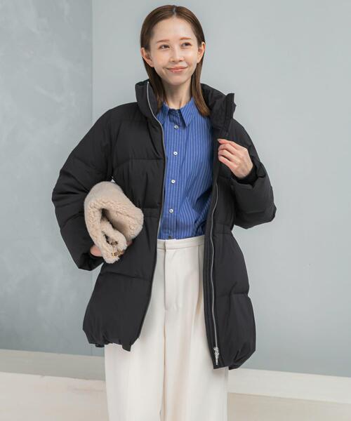 URBAN RESEARCH ROSSO WOMEN（アーバンリサーチ　ロッソ）の「LIMONTA撥水ミドルダウンコート（ダウンジャケット/コート・レディース・キャメル/ブラック・36/38）」の9枚目の写真