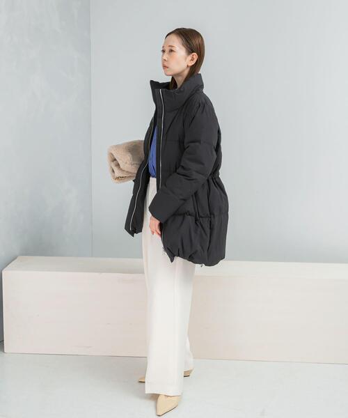 URBAN RESEARCH ROSSO WOMEN（アーバンリサーチ　ロッソ）の「LIMONTA撥水ミドルダウンコート（ダウンジャケット/コート・レディース・キャメル/ブラック・36/38）」の12枚目の写真