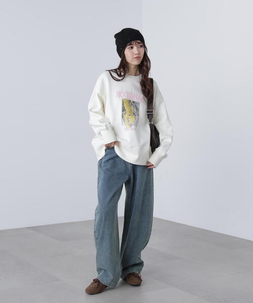 FREE'S MART（フリーズマート）の「ロックプリントスウェット（スウェット・レディース・ホワイト/ブラック・FREE）」の9枚目の写真