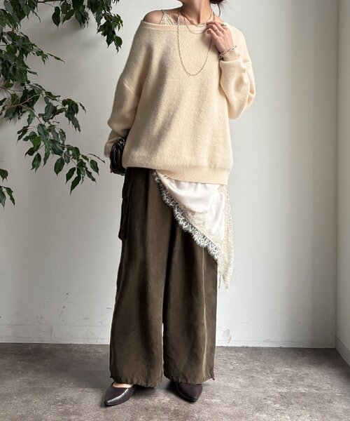 DouDou（ドゥドゥ）の「キュプラカーゴパンツ（その他パンツ・レディース・ピンク/カーキ・FREE/TM）」の6枚目の写真