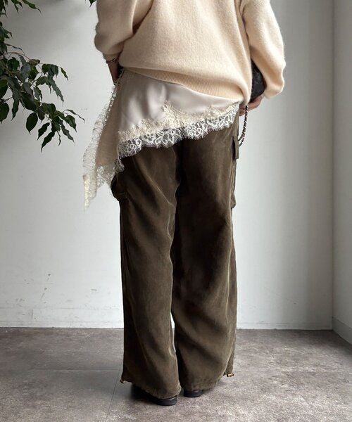 DouDou（ドゥドゥ）の「キュプラカーゴパンツ（その他パンツ・レディース・ピンク/カーキ・FREE/TM）」の11枚目の写真