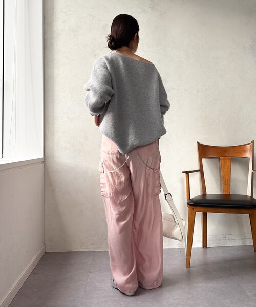 DouDou（ドゥドゥ）の「キュプラカーゴパンツ（その他パンツ・レディース・ピンク/カーキ・FREE/TM）」の14枚目の写真