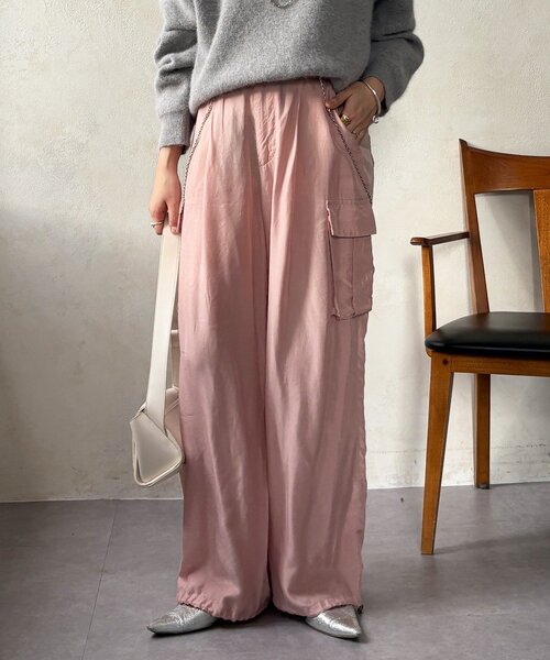 DouDou（ドゥドゥ）の「キュプラカーゴパンツ（その他パンツ・レディース・ピンク/カーキ・FREE/TM）」の15枚目の写真