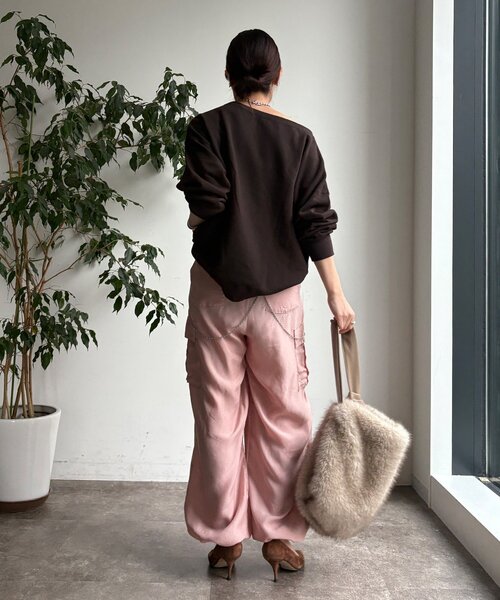 DouDou（ドゥドゥ）の「キュプラカーゴパンツ（その他パンツ・レディース・ピンク/カーキ・FREE/TM）」の20枚目の写真