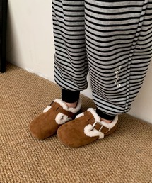 aimoha（アイモハ）の「【aimoha-KIDS-】キッズ　ボアクロッグシューズ (AW)（モカシン/デッキシューズ）」