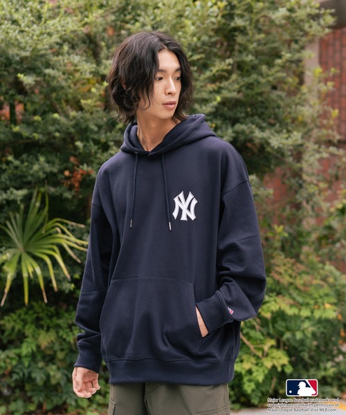 MLB（メジャーリーグベースボール）の「【MLB/メジャーリーグベースボール】裏起毛 バックロゴ フーディー プルオーバーパーカー（パーカー・メンズ・ブラウン/杢グレー/ネイビー・LARGE/MEDIUM/X-LARGE）」の13枚目の写真