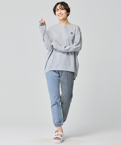 KRIFF MAYER Lady's Collection（クリフメイヤーレディースコレクション）の「【紫外線対策】UVカットさらコクーンロンT（Tシャツ/カットソー・レディース・ブルー/グレー/ライム/ブラック・MEDIUM/LARGE）」の6枚目の写真