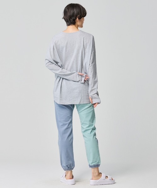 KRIFF MAYER Lady's Collection（クリフメイヤーレディースコレクション）の「【紫外線対策】UVカットさらコクーンロンT（Tシャツ/カットソー・レディース・ブルー/グレー/ライム/ブラック・MEDIUM/LARGE）」の10枚目の写真