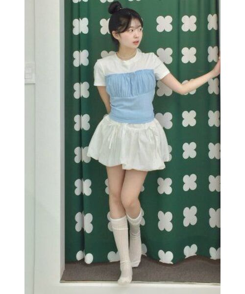 ZEROPLANET（ゼロプラネット）の「ララリボンシャーリングトップ [ブルー]（Tシャツ/カットソー・レディース・その他・MEDIUM/SMALL）」の7枚目の写真