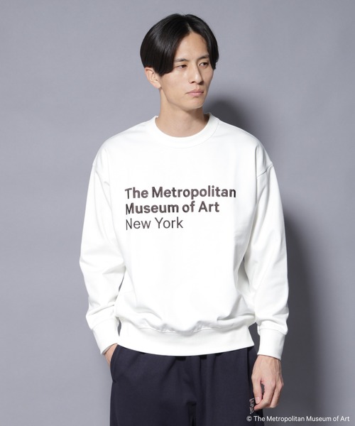 NANO universe（ナノユニバース）の「「The Met」 リーガルネーム刺繍 スウェット（スウェット・メンズ・グレー/ホワイト・L/M）」の3枚目の写真