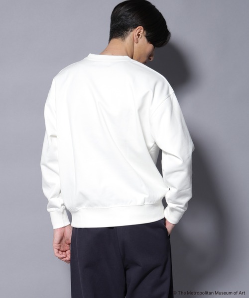 NANO universe（ナノユニバース）の「「The Met」 リーガルネーム刺繍 スウェット（スウェット・メンズ・グレー/ホワイト・L/M）」の5枚目の写真