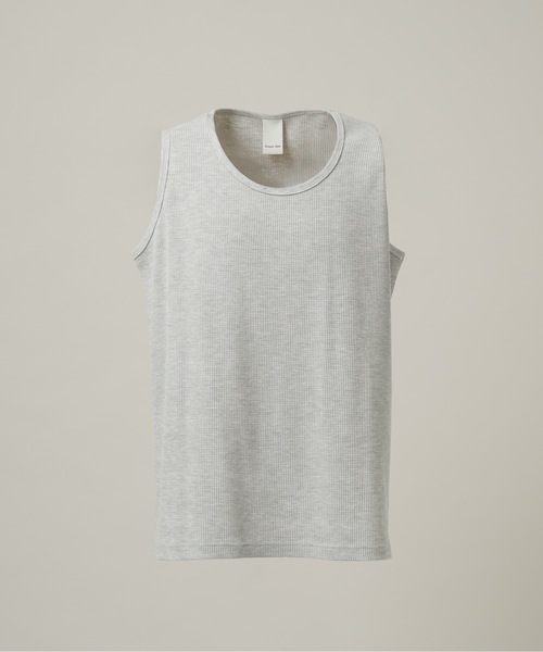 CASPER JOHN(キャスパージョン)の「Layered waffle tank top/レイヤードワッフルタンクトップ(タンクトップ・メンズ・ブラック/チャコールグレー/グレー/サックスブルー/ライトブルー/ピンク/ダークブラウン/ホワイト・LARGE/MEDIUM/SMALL/X-SMALL)」の4枚目の写真