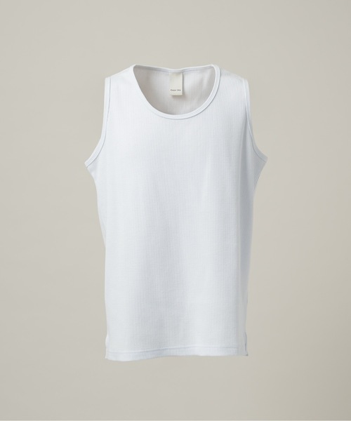 CASPER JOHN(キャスパージョン)の「Layered waffle tank top/レイヤードワッフルタンクトップ(タンクトップ・メンズ・ブラック/チャコールグレー/グレー/サックスブルー/ライトブルー/ピンク/ダークブラウン/ホワイト・LARGE/MEDIUM/SMALL/X-SMALL)」の7枚目の写真