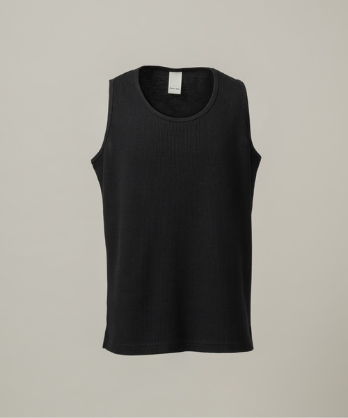 CASPER JOHN(キャスパージョン)の「Layered waffle tank top/レイヤードワッフルタンクトップ(タンクトップ・メンズ・ブラック/チャコールグレー/グレー/サックスブルー/ライトブルー/ピンク/ダークブラウン/ホワイト・LARGE/MEDIUM/SMALL/X-SMALL)」の16枚目の写真