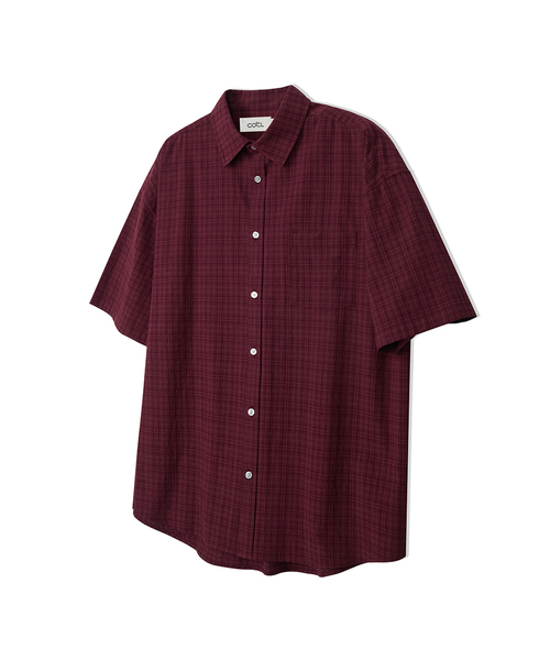 COSTUME O’CLOCK(コスチュームオクロック)の「クールチェックショートスリーブシャツ4COLOR COOSSH191(シャツ/ブラウス・レディース・カーキ/ネイビー/バーガンディー・LARGE/MEDIUM)」の3枚目の写真