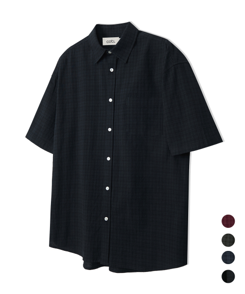 COSTUME O’CLOCK(コスチュームオクロック)の「クールチェックショートスリーブシャツ4COLOR COOSSH191(シャツ/ブラウス・レディース・カーキ/ネイビー/バーガンディー・LARGE/MEDIUM)」の5枚目の写真