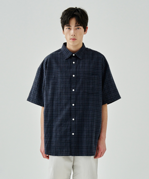 COSTUME O’CLOCK(コスチュームオクロック)の「クールチェックショートスリーブシャツ4COLOR COOSSH191(シャツ/ブラウス・レディース・カーキ/ネイビー/バーガンディー・LARGE/MEDIUM)」の7枚目の写真