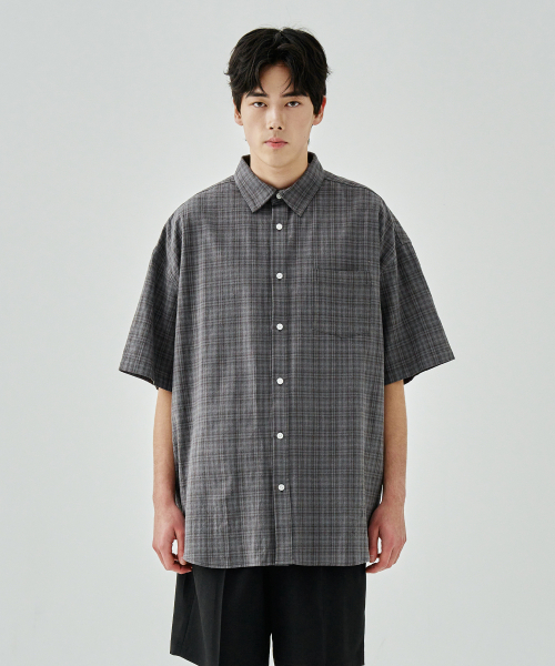 COSTUME O’CLOCK(コスチュームオクロック)の「クールチェックショートスリーブシャツ4COLOR COOSSH191(シャツ/ブラウス・レディース・カーキ/ネイビー/バーガンディー・LARGE/MEDIUM)」の8枚目の写真