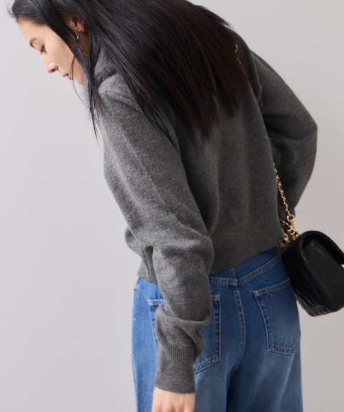 VIS(ビス)の「衿ファー取り外しカーディガン(カーディガン/ボレロ・レディース・グレー/ダークブラウン/キナリ・FREE)」の17枚目の写真