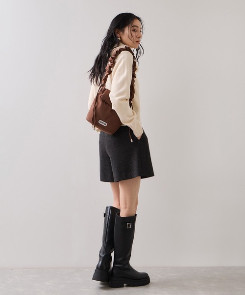 VIS(ビス)の「衿ファー取り外しカーディガン(カーディガン/ボレロ・レディース・グレー/ダークブラウン/キナリ・FREE)」の11枚目の写真