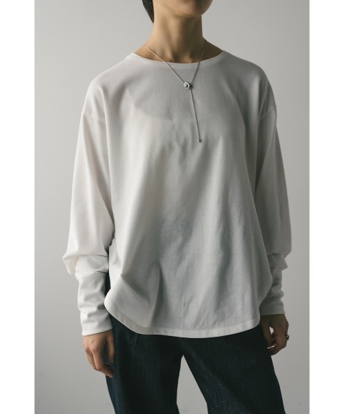 STYLEMIXER(スタイルミキサー)の「ルーズカットトップ(Tシャツ/カットソー・レディース・ブラック/サックスブルー/ホワイト・FREE)」の1枚目の写真