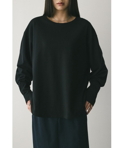 STYLEMIXER(スタイルミキサー)の「ルーズカットトップ(Tシャツ/カットソー・レディース・ブラック/サックスブルー/ホワイト・FREE)」の2枚目の写真