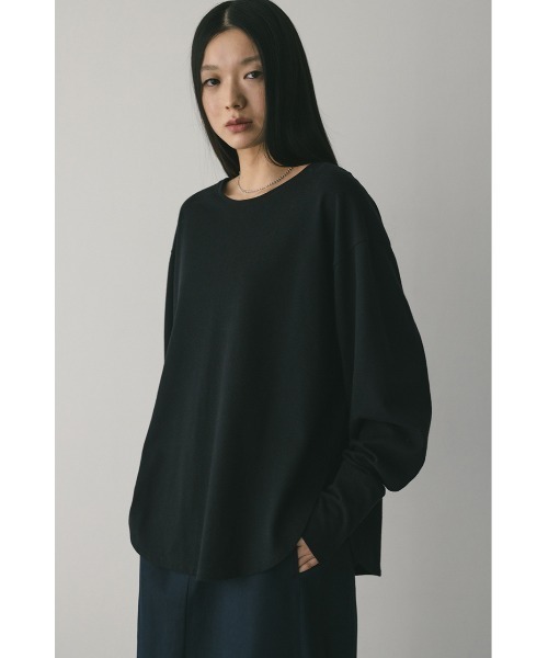 STYLEMIXER(スタイルミキサー)の「ルーズカットトップ(Tシャツ/カットソー・レディース・ブラック/サックスブルー/ホワイト・FREE)」の7枚目の写真