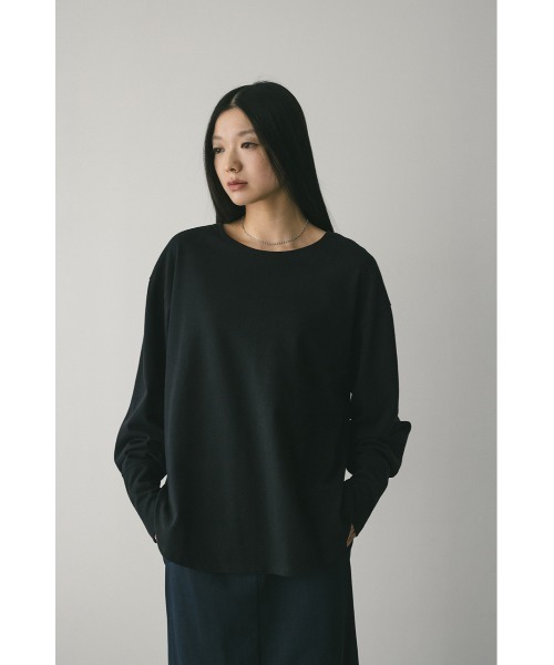 STYLEMIXER(スタイルミキサー)の「ルーズカットトップ(Tシャツ/カットソー・レディース・ブラック/サックスブルー/ホワイト・FREE)」の8枚目の写真