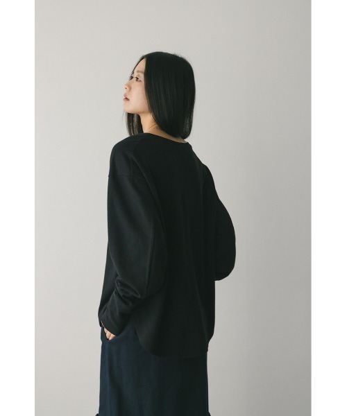 STYLEMIXER(スタイルミキサー)の「ルーズカットトップ(Tシャツ/カットソー・レディース・ブラック/サックスブルー/ホワイト・FREE)」の13枚目の写真