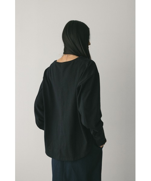 STYLEMIXER(スタイルミキサー)の「ルーズカットトップ(Tシャツ/カットソー・レディース・ブラック/サックスブルー/ホワイト・FREE)」の14枚目の写真