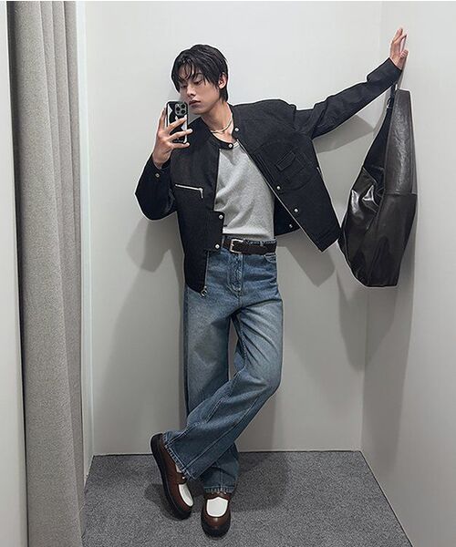 UNGIMMICK(アンジミック)の「SENSITIVE STRAIGHT DENIM PANTS (BLUE)(デニムパンツ・メンズ・その他・SMALL/MEDIUM/LARGE)」の4枚目の写真