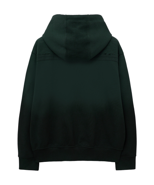UNGIMMICK（アンジミック）の「SPRAY WASHED HOODED JACKET (DEEP GREEN)（パーカー・メンズ・その他・MEDIUM/LARGE/X-LARGE）」の2枚目の写真