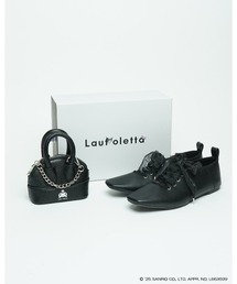 Lauf oletta（ラフオレッタ）の「【「クロミ」コラボ】ソフトレースアップバレエ(LH106K,LRH106K)（パンプス）」