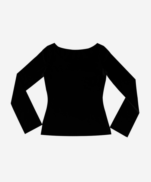 DARLING, YOU'RE BAD(ダーリンユーアーバッド)の「UNZIPPED LOGO T-SHIRT (Cursive ver.) #BLACK(Tシャツ/カットソー・レディース・その他・FREE)」の3枚目の写真