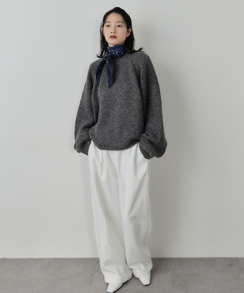 HANNE（アン）の「モヘアライクニットプルオーバー（ニット/セーター・レディース・アイボリー/グレー/ネイビー・FREE）」の13枚目の写真