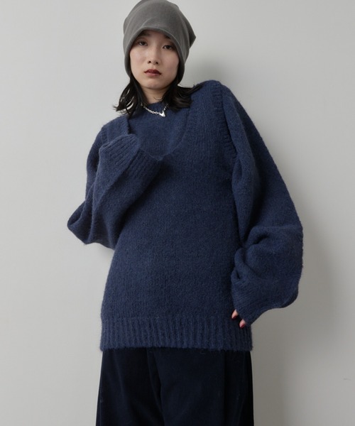 モヘアライクニットプルオーバー（ニット/セーター）｜HANNE（アン）の