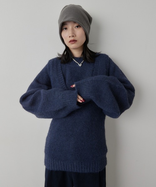 HANNE（アン）の「モヘアライクニットプルオーバー（ニット/セーター・レディース・アイボリー/グレー/ネイビー・FREE）」の10枚目の写真