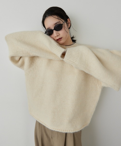 HANNE（アン）の「モヘアライクニットプルオーバー（ニット/セーター・レディース・アイボリー/グレー/ネイビー・FREE）」の16枚目の写真