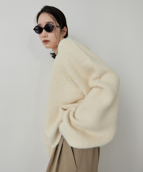 HANNE（アン）の「モヘアライクニットプルオーバー（ニット/セーター・レディース・アイボリー/グレー/ネイビー・FREE）」の18枚目の写真
